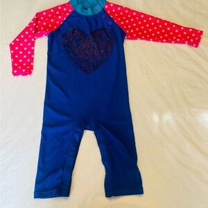 Coolibar Kids Rashguard - Blue and Pink